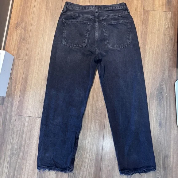 Agolde 90s high rise button flys women’s slim straight legs jeans black size 27 - Picture 11 of 14